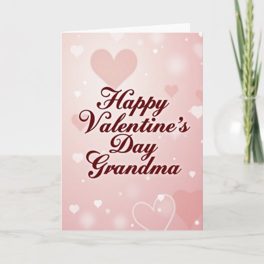 Prettig Valentijnsdag Oma Liefde Kaart (Voorkant)