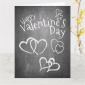 Prettig Valentijnsdag op een schoolbord Kaart (Gele Bloem)