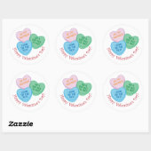 Prettig Valentijnsdag Pickleball Stijl-2 Ronde Sticker (Vel)
