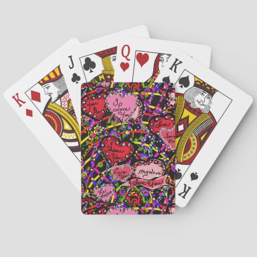 Prettig Valentijnsdag Pokerkaarten (Achterkant)