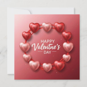 Prettig Valentijnsdag Rode Hart Liefde Feestdagenkaart