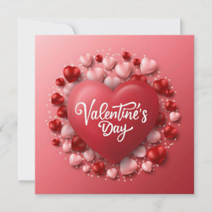 Prettig Valentijnsdag Rode Hart Liefde Feestdagenkaart