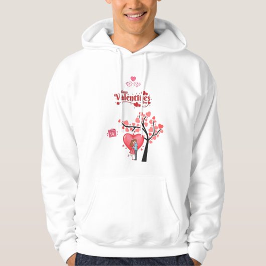 Prettig Valentijnsdag – Romantisch Paar Hoodie (Voorkant)
