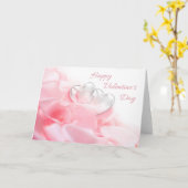 Prettig Valentijnsdag Romantische Glazen Harten Kaart (Gele Bloem)