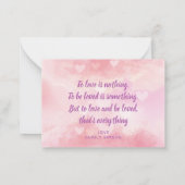 Prettig Valentijnsdag Romantische Roze Harten Notitiekaartje (Achterkant)