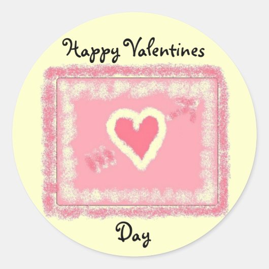 Prettig Valentijnsdag Ronde Sticker (Voorkant)