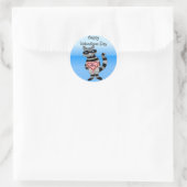 Prettig Valentijnsdag Ronde Sticker (Tas)