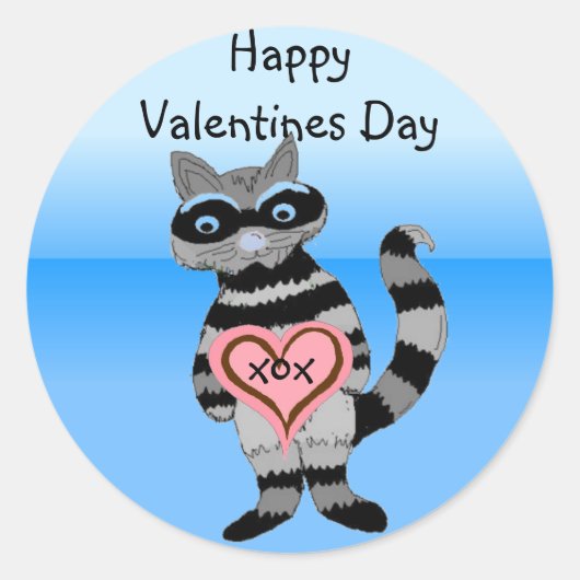 Prettig Valentijnsdag Ronde Sticker (Voorkant)