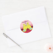 Prettig Valentijnsdag Ronde Sticker (Envelop)