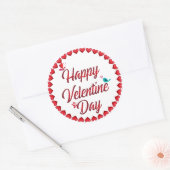 Prettig Valentijnsdag Ronde Sticker (Envelop)
