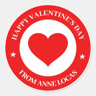 Prettig Valentijnsdag Ronde Sticker