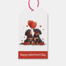 Prettig Valentijnsdag Rottweiler Honden Cadeaulabel