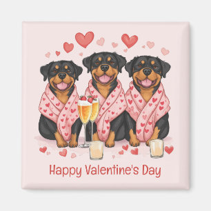 Prettig Valentijnsdag Rottweiler Honden Magneet