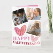 Prettig Valentijnsdag Roze Modern Hart Kaart (Voorkant)
