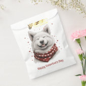 Prettig Valentijnsdag Samoyed Hond Bedankzakje (Gezegeld)