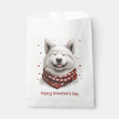 Prettig Valentijnsdag Samoyed Hond Bedankzakje (Voorkant)