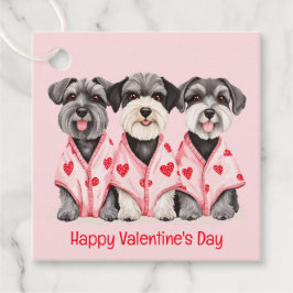 Prettig Valentijnsdag Schnauzer Honden Bedankjes Labels