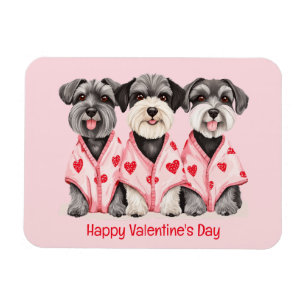 Prettig Valentijnsdag Schnauzer Honden Magneet