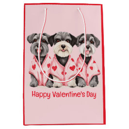Prettig Valentijnsdag Schnauzer Honden Medium Cadeauzakje