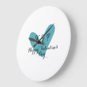 Prettig Valentijnsdag turquoise hart naam letter  Grote Klok (Hoek)