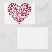 Prettig Valentijnsdag Valentijn Liefde Hart Notitiekaartje (Voorkant / Achterkant)