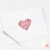Prettig Valentijnsdag Valentijn Liefde Hart Sticker (Envelop)