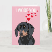 Prettig Valentijnsdag van de hond | Dachshund Kaart (Voorkant)