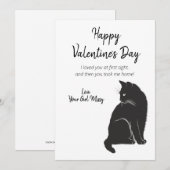 Prettig Valentijnsdag van kat kerstkaart (Voorkant / Achterkant)