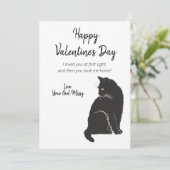 Prettig Valentijnsdag van kat kerstkaart (Staand voorkant)