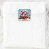 Prettig Valentijnsdag Vierkante Sticker (Tas)
