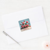 Prettig Valentijnsdag Vierkante Sticker (Envelop)