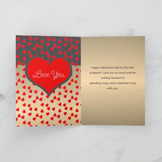 Prettig Valentijnsdag voor de beste echtgenoot har Kaart (Binnen)