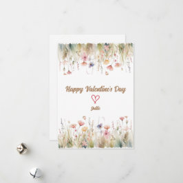 Prettig Valentijnsdag voor haar Feestdagenkaart
