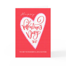 Prettig Valentijnsdag voor mijn dochter met een gr