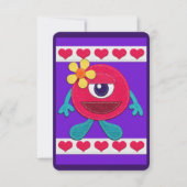 Prettig Valentijnsdag! Whimsical Monster Kaart (Voorkant)