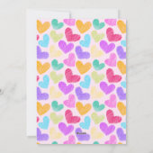 Prettig Valentijnsdag Zachte Roze Harten Foto Feestdagenkaart (Achterkant)