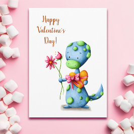 Prettig Valentijnsfeest Dinosaurus Kaart