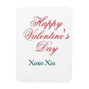 Prettig Valentijnsfeestdag rood blauw xoxo liefde  Magneet