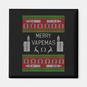 Prettig Vapemas - Damp Ugly Kerst Sweater Magneet