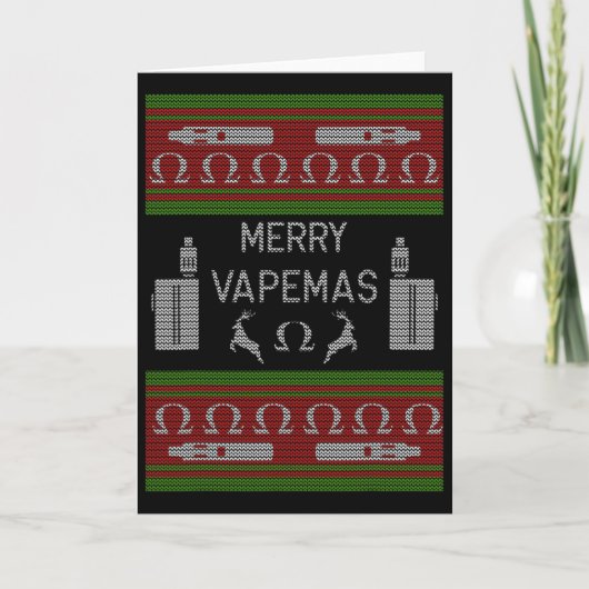 Prettig Vapemas - Dampige lelijke kersttrui Kaart (Voorkant)