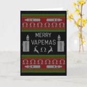 Prettig Vapemas - Dampige lelijke kersttrui Kaart (Gele Bloem)