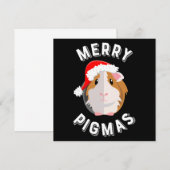 Prettig Varkensfeest Cute en Grappige Cavia Kerst Notitiekaartje (Voorkant / Achterkant)