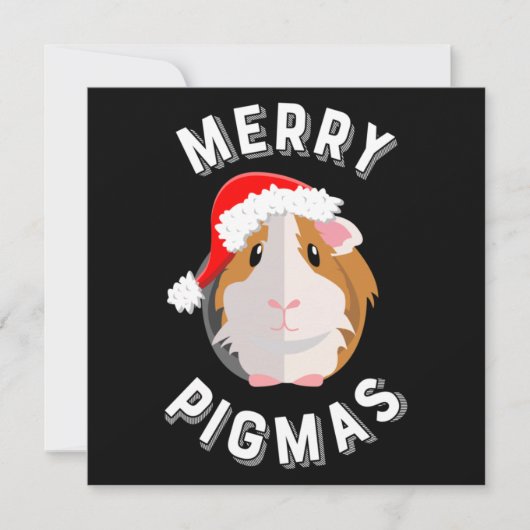 Prettig Varkensfeest Cute en Grappige Cavia Kerst Notitiekaartje (Voorkant)
