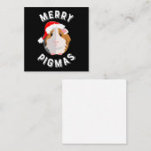 Prettig Varkensfeest Cute en Grappige Cavia Kerstm Notitiekaartje (Voorkant / Achterkant)