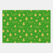 Prettig vegan kerstfeest  inpakpapier vel (Voorkant 3)