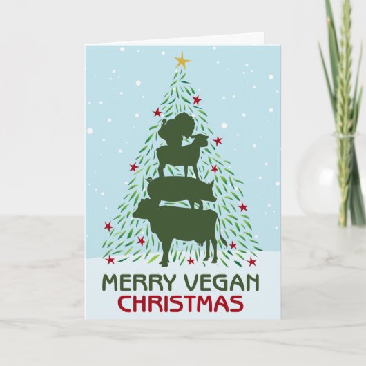 Prettig Vegan Kerstfeest  Kaart (Voorkant)