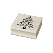 Prettig Vegan Kerstfeest Rubberstempel (Stempel)