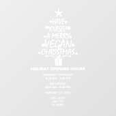 Prettig Vegan Kerstfeest, Uitpakken  Raamsticker (Vel)