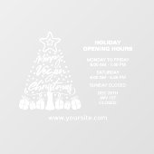 Prettig Vegane Kerst, Openingstijden Bord Raamsticker (Vel)