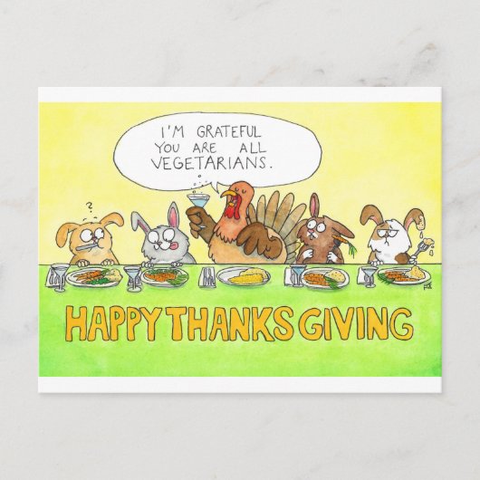 Prettig Vegetarisch Dankfeest Briefkaart (Voorkant)